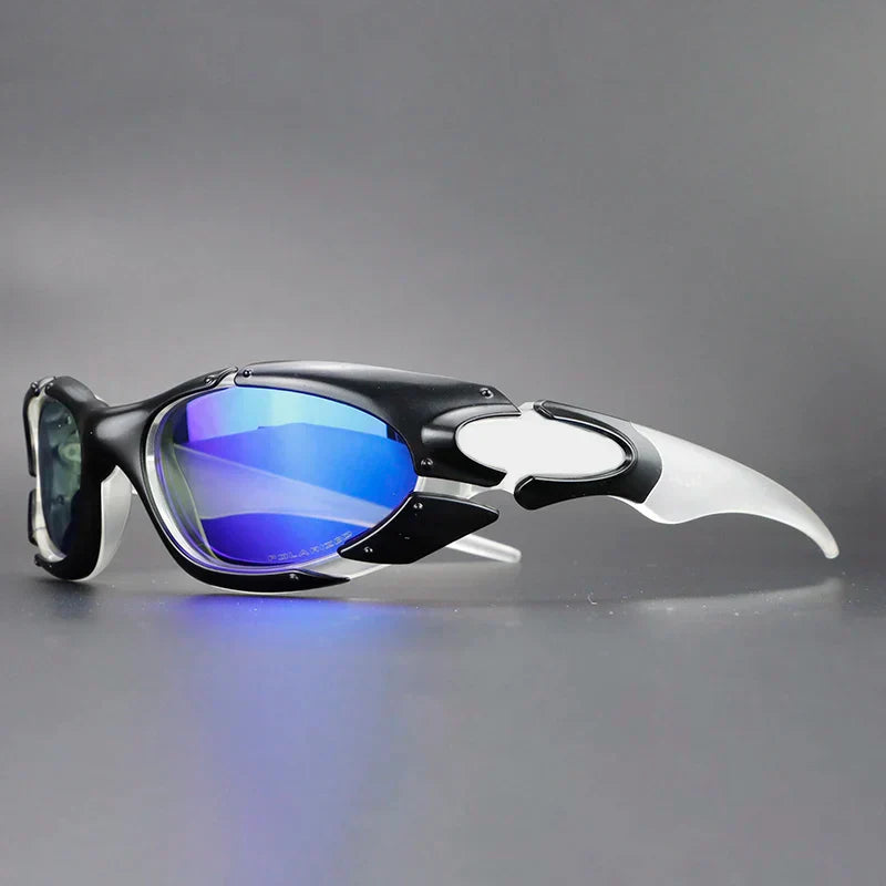 Occhiali da sole da uomo | Design aerodinamico & Polarizzati | Leggeri | Telaio in alluminio