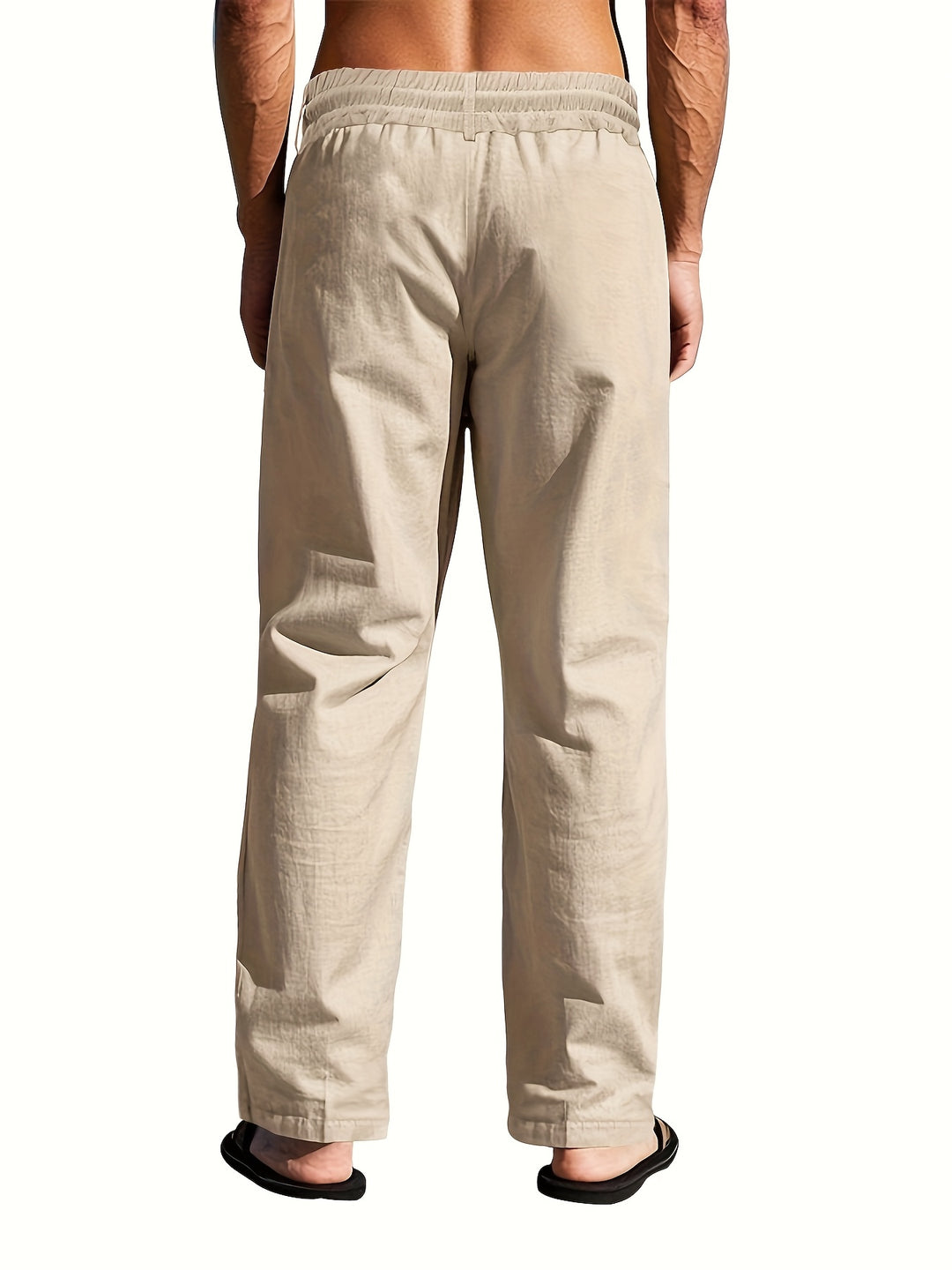 Pantaloni in Lino da Uomo | Leggeri & Traspiranti | Coulisse & Multi-Bottoni | Spiaggia & Casual