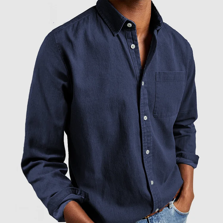 Camicia Uomo Loose Fit | Leggera & Traspirante | Cotone Lino