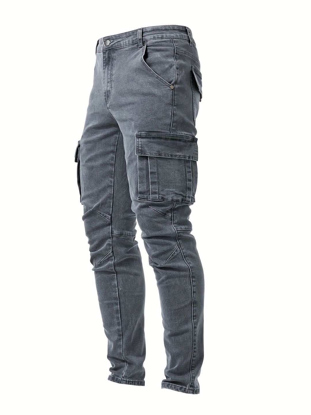 Jeans Cargo Uomo | Vestibilità Slim | Molteplici Tasche & Stretch | Stile Casual Urbano