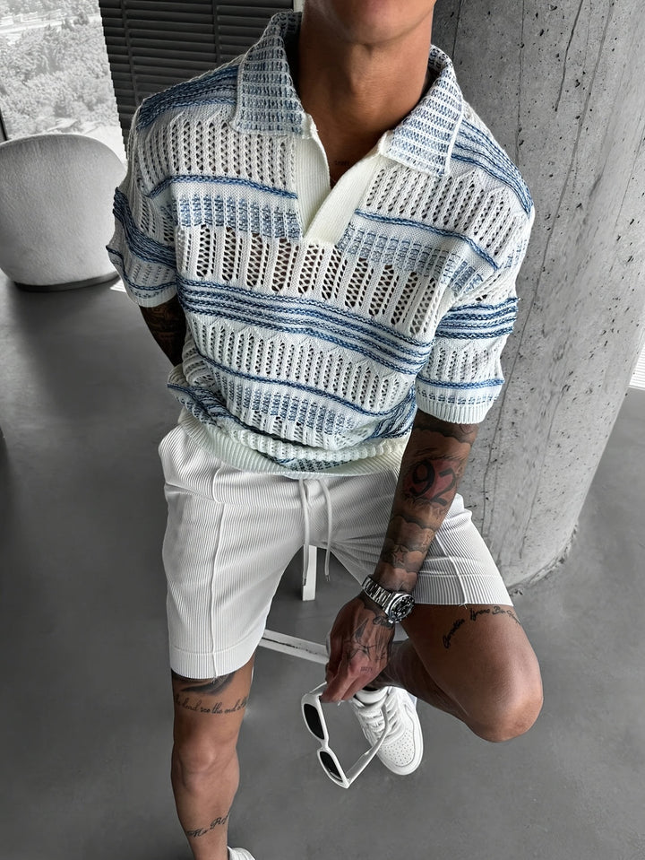 Polo da Uomo | Lavorazione a Maglia & Dettagli Cut-Out | Stile Streetwear | Autunno & Inverno