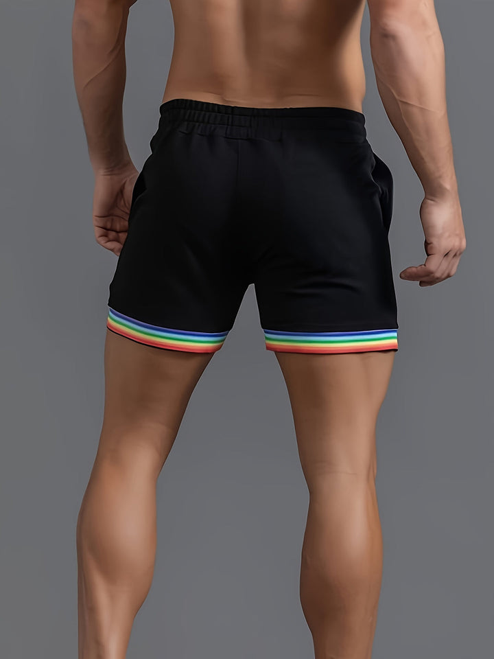 Short Sportivo Uomo | Strisce Arcobaleno | Corda & Tasche | Streetwear Estivo Casual