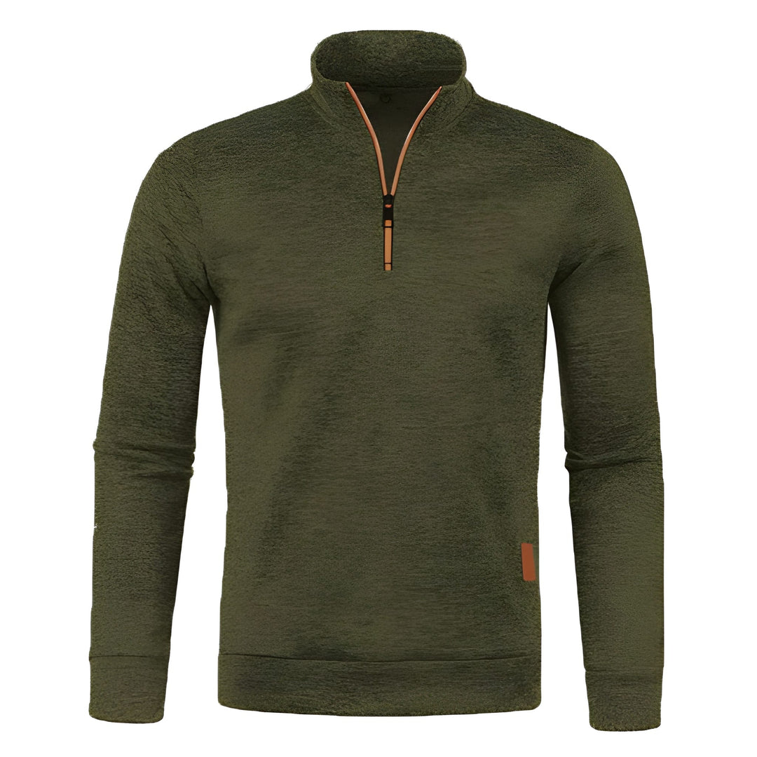 Maglioni Uomo | Collo Alto con Mezza Zip | Maglione Invernale Caldo