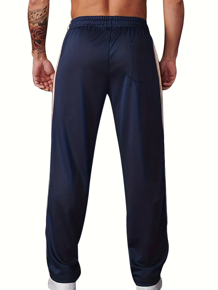 Pantaloni Sportivi da Uomo | Maglia & Leggeri | Fit Largo con Striscia Laterale | Casual & Allenamento