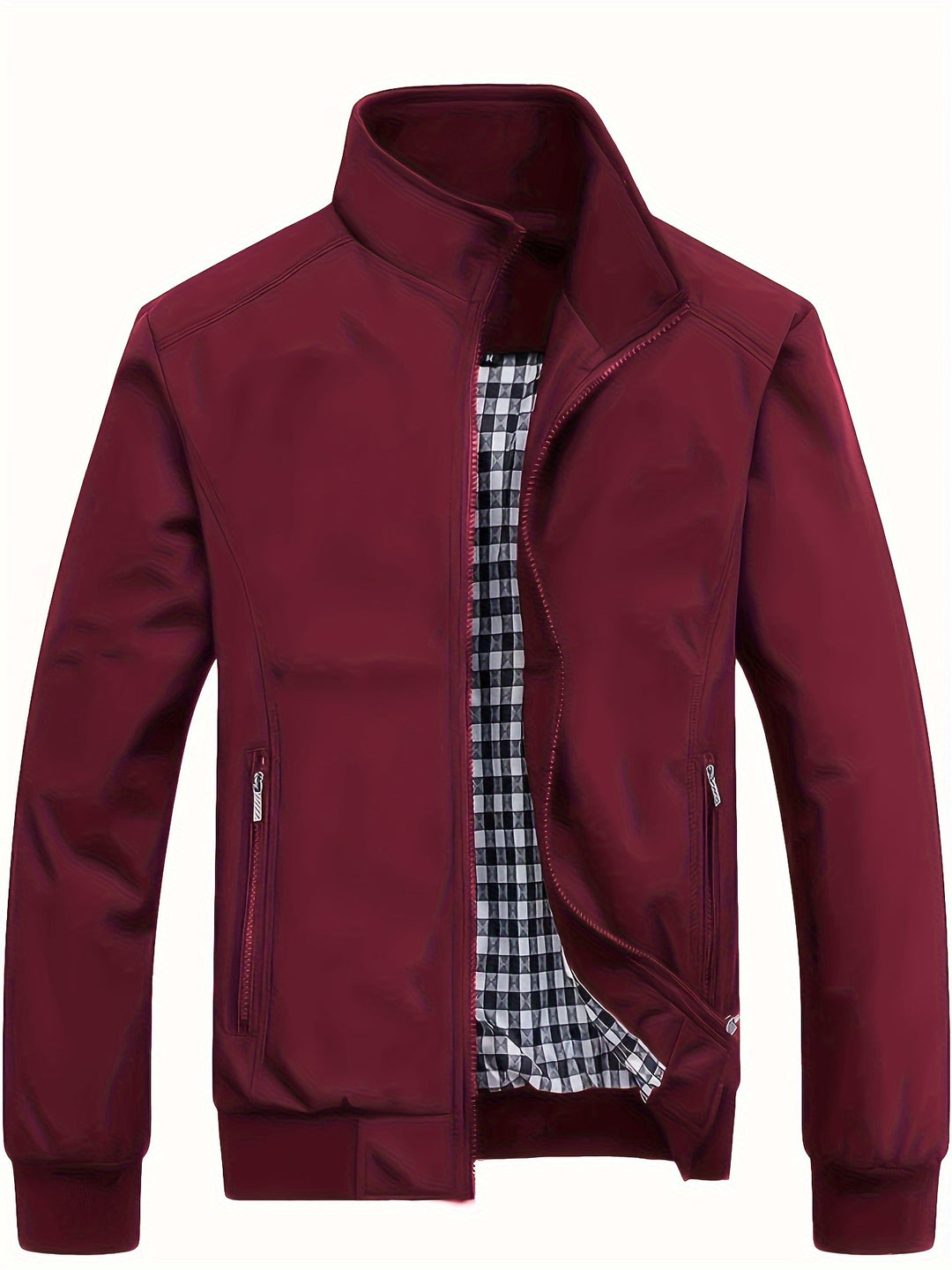 Giacca da Uomo Business | Chiusura Lampo & Collo Alto | Elegante & Confortevole | Primavera