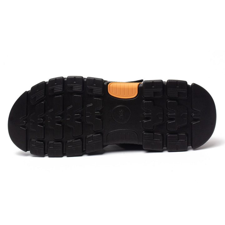 Sandali da Uomo | Punta Aperta & Velcro | Confortevoli & Antiscivolo | Pelle di Vitello & Suola in Gomma