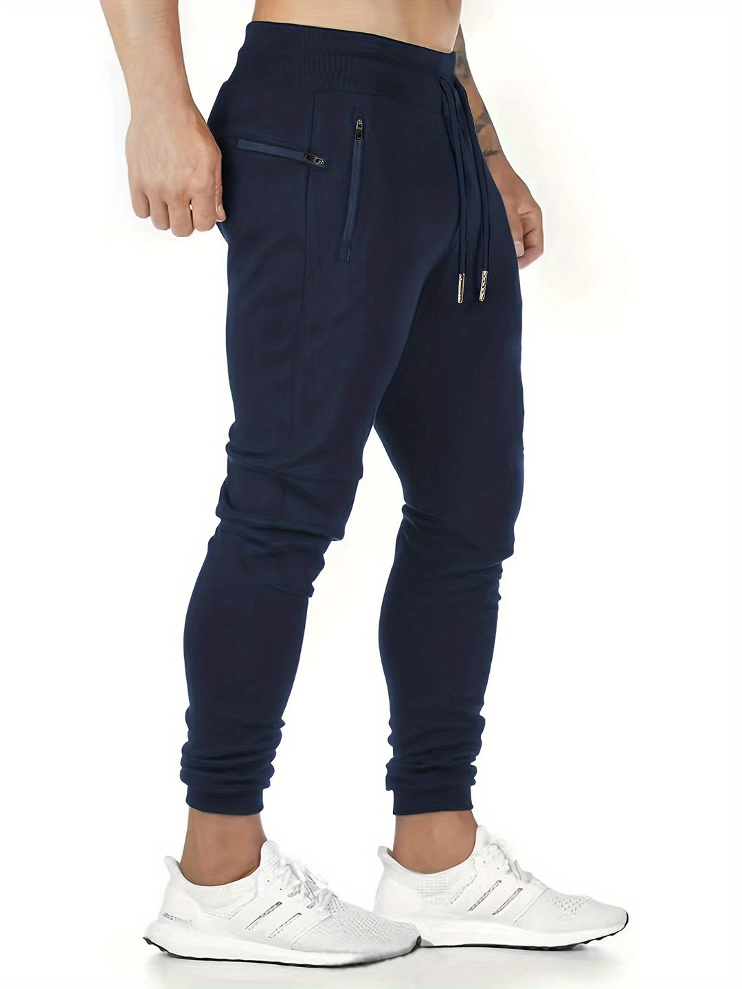 Pantaloni da Jogging Uomo | Leggeri & Traspiranti | Con Tasche con Zip & Coulisse
