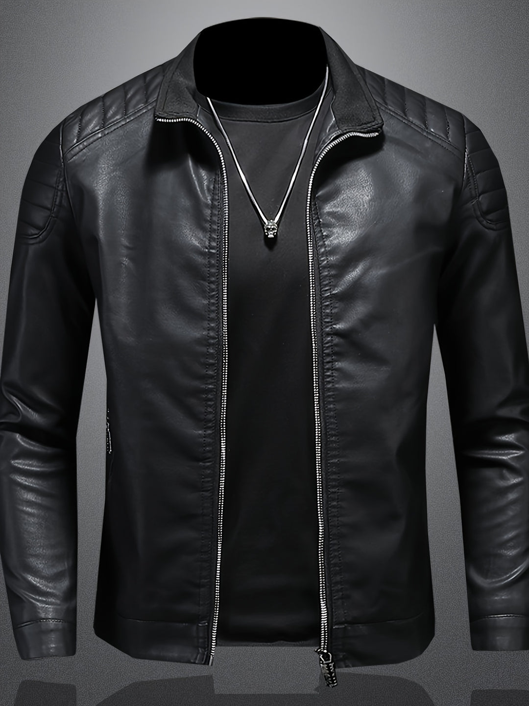 Giacca da uomo casual | Collo alto elegante | Zip frontale e tasche