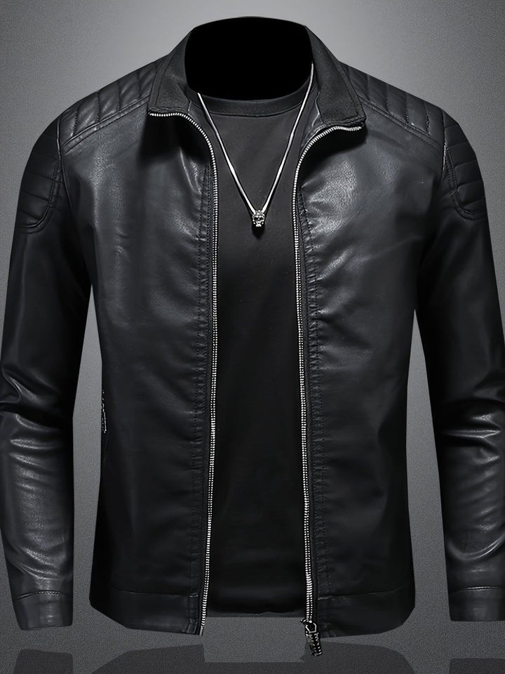 Giacca da uomo casual | Collo alto elegante | Zip frontale e tasche