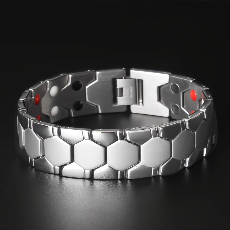 Bracciale da Uomo | Acciaio Titanio | Impermeabile & Regolabile | Design Elegante