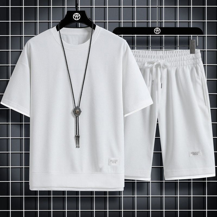 Set Sportivo Uomo | Struttura a Waffle & Traspirante | Vestibilità Larga | Poliestere