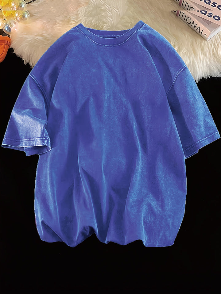 T-shirt da uomo | Cotone Puro | Look Retro Lavato | Stile Estivo a Maniche Corte