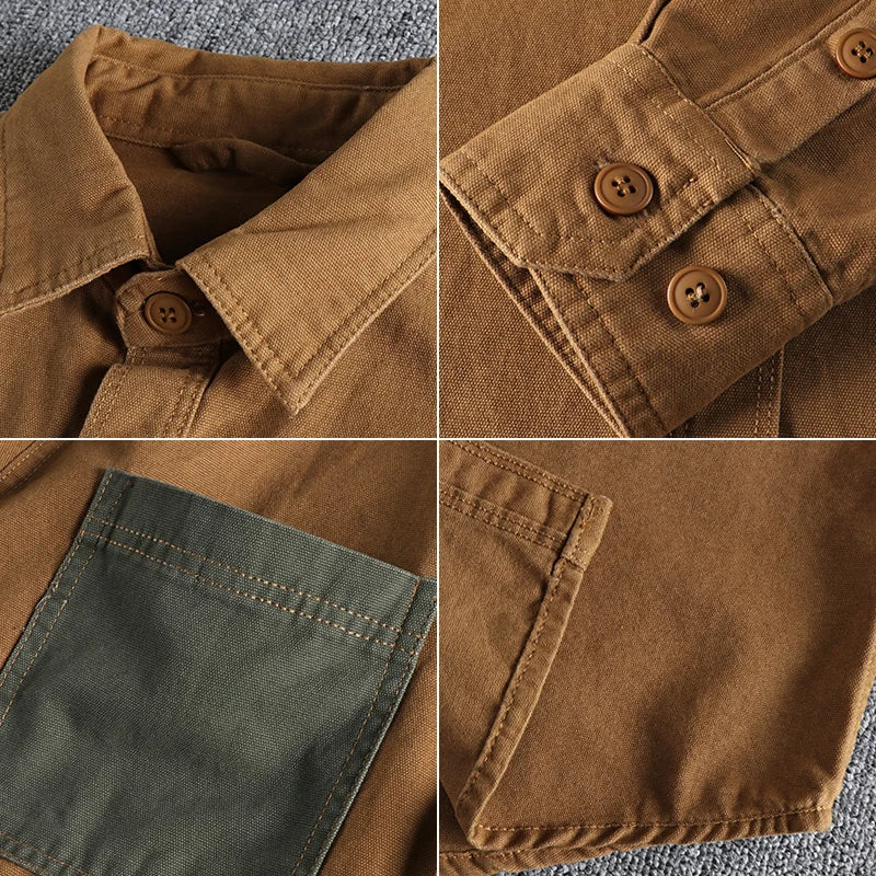 Camicia da Uomo | Cotone Lavato & Finitura Lavata | Look Retro | Primavera & Casual