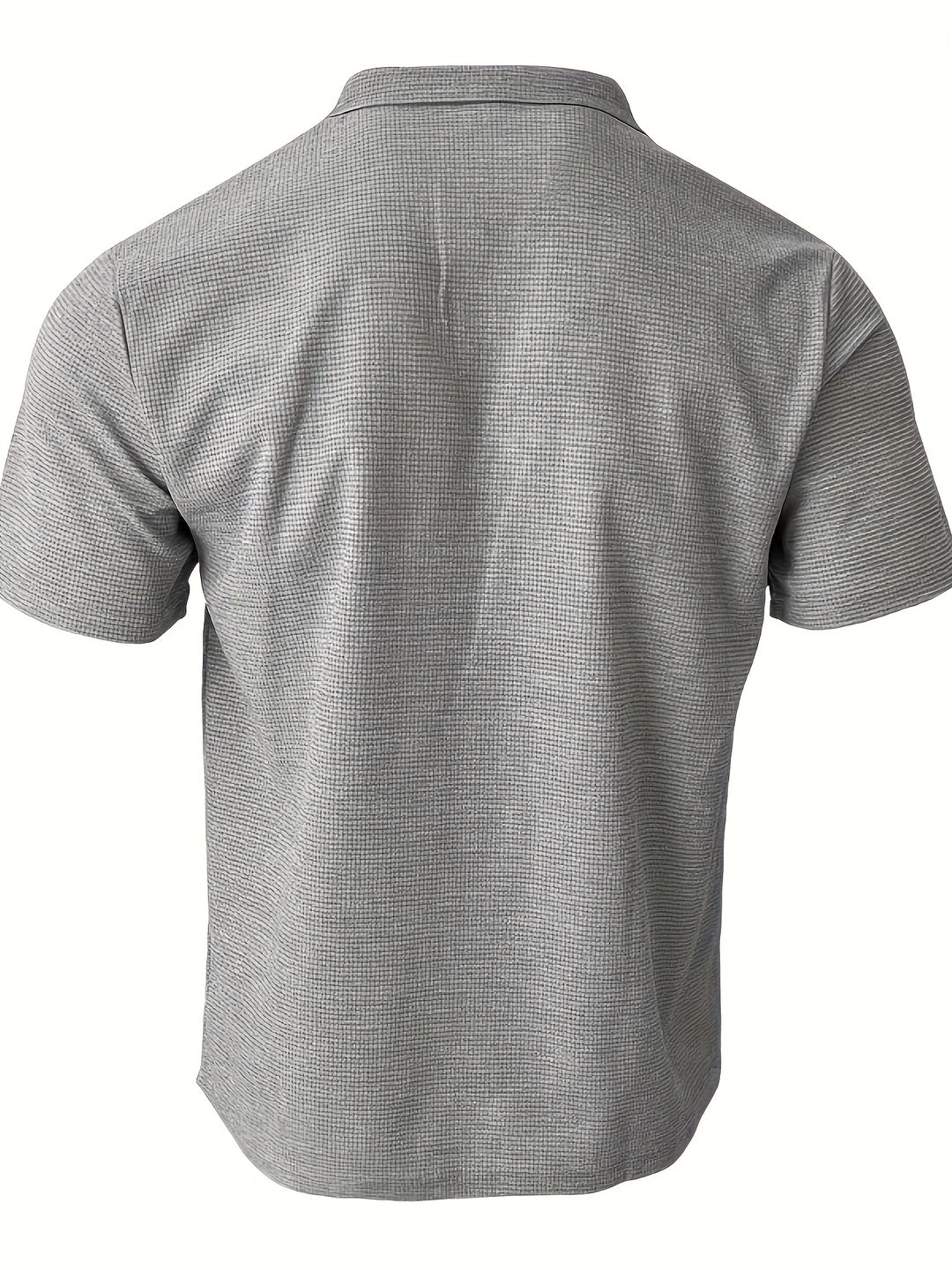 Polo Uomo | Colore Unito & Texture a Rete | Colletto Confortevole | Traspirante & Casual