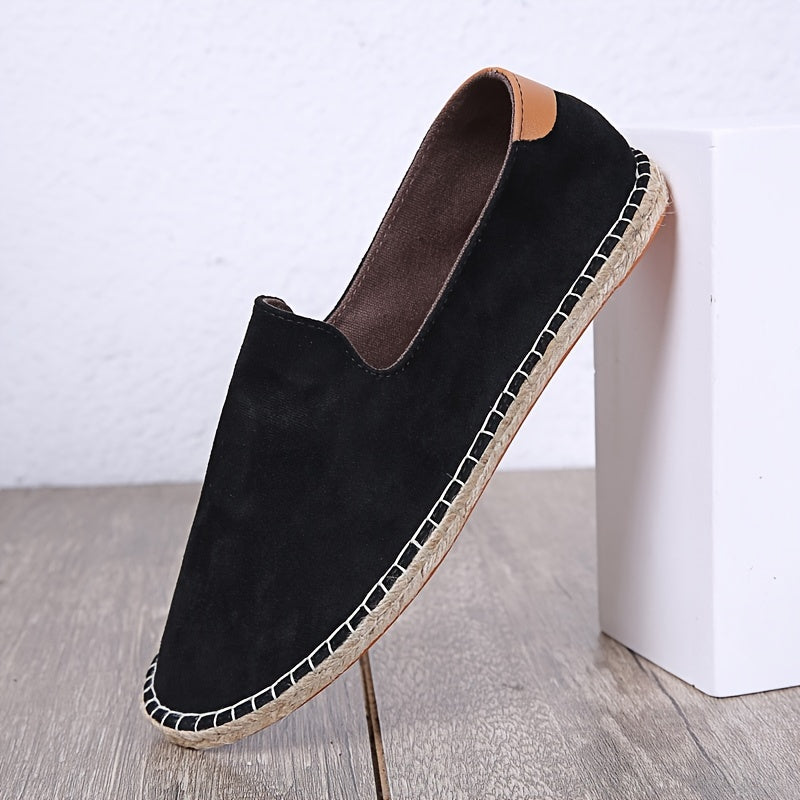 Mocassini da Uomo | Fatti a Mano | Suola in Lino e Canvas | Slip-On Casual