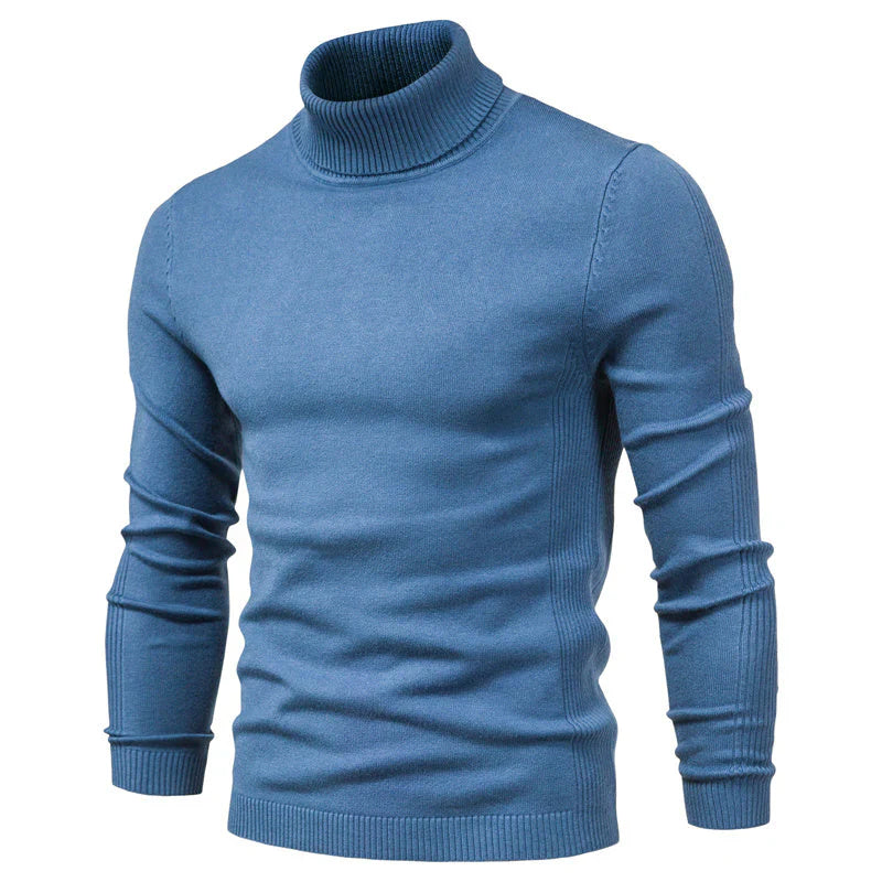 Maglione da uomo | Maglione a collo alto slim fit | Comodo maglione invernale