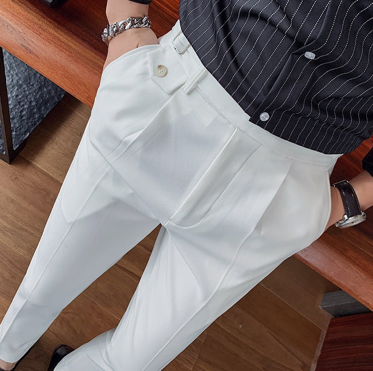 Pantaloni Uomo | Slim Fit | Stile Casual Elegante Inglese | Modello Uniforme e Dritto