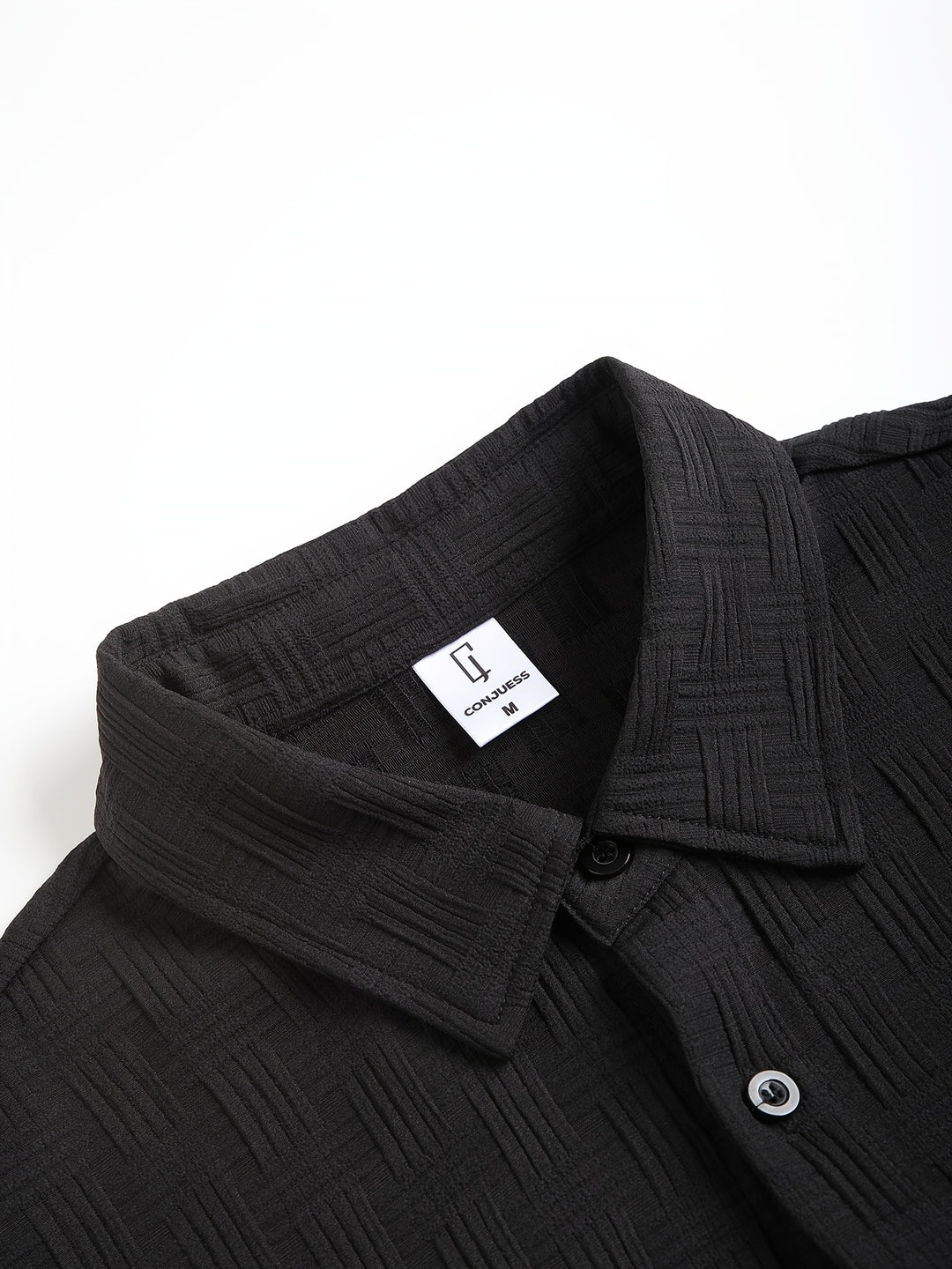 Set Estivo Uomo | Camicia Ricamata & Pantaloni Corti con Coulisse | Colore Unito | Casual