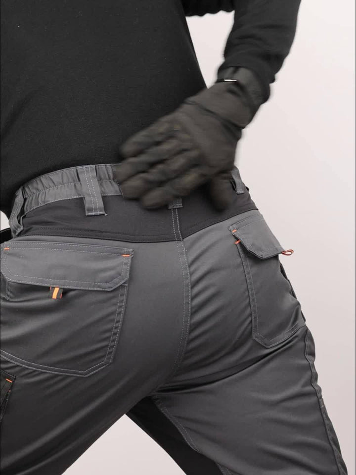Pantaloni da Lavoro Uomo | Stretch & Sostenibili | Diverse Tasche | Compatibile con Ginocchiere