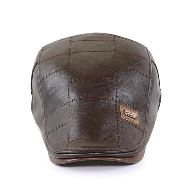 Baret da Uomo | Look Retro in Pelle | Resistenti al Vento & Regolabile | Stile Invernale Caldo