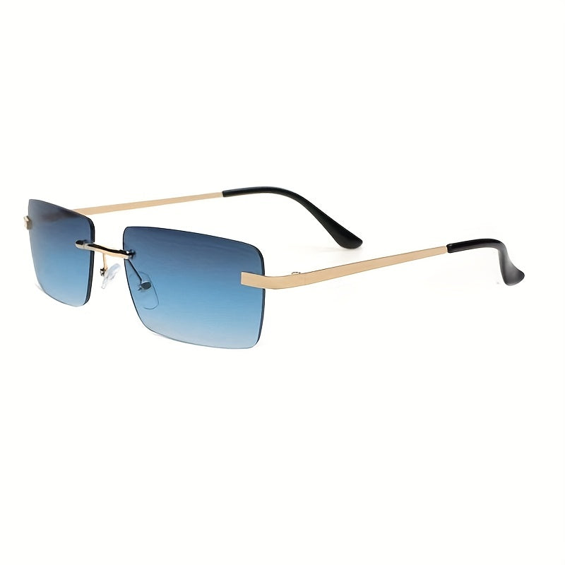 Occhiali da Sole da Uomo | Design Elegante Senza Montatura | Telaio in Metallo | Casual e Leggeri