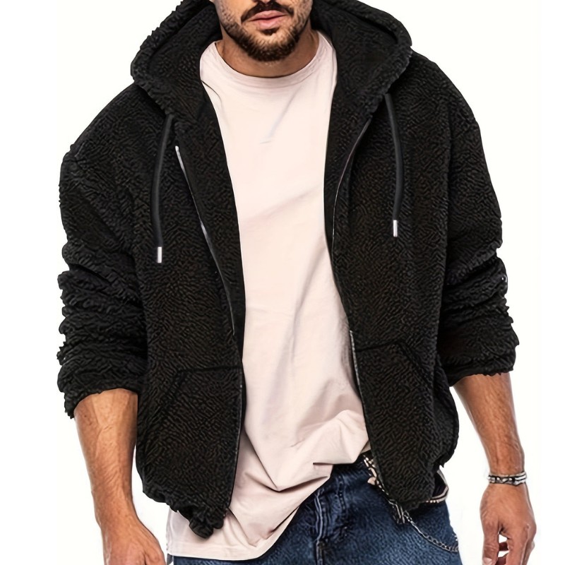Giubbotto Uomo Invernale | Giacca con Cappuccio in Peluche | Calda & Stile Casual Moderno