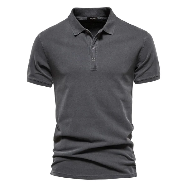 Polo da Uomo | Cotone Traspirante | Casual & Golf | Colore Unito | Manica Corta
