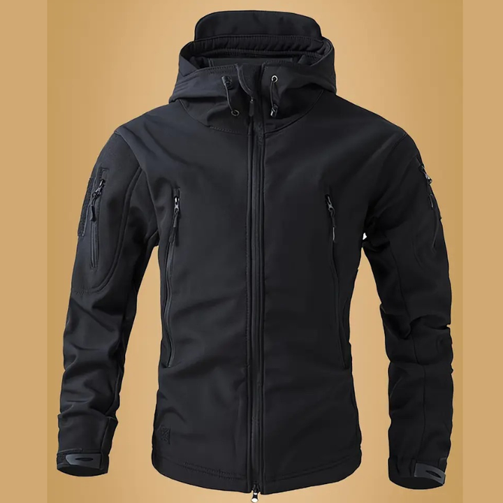 Giubbotto Uomo Invernale | Slim Fit Tattico | Softshell Antivento | Con Cappuccio