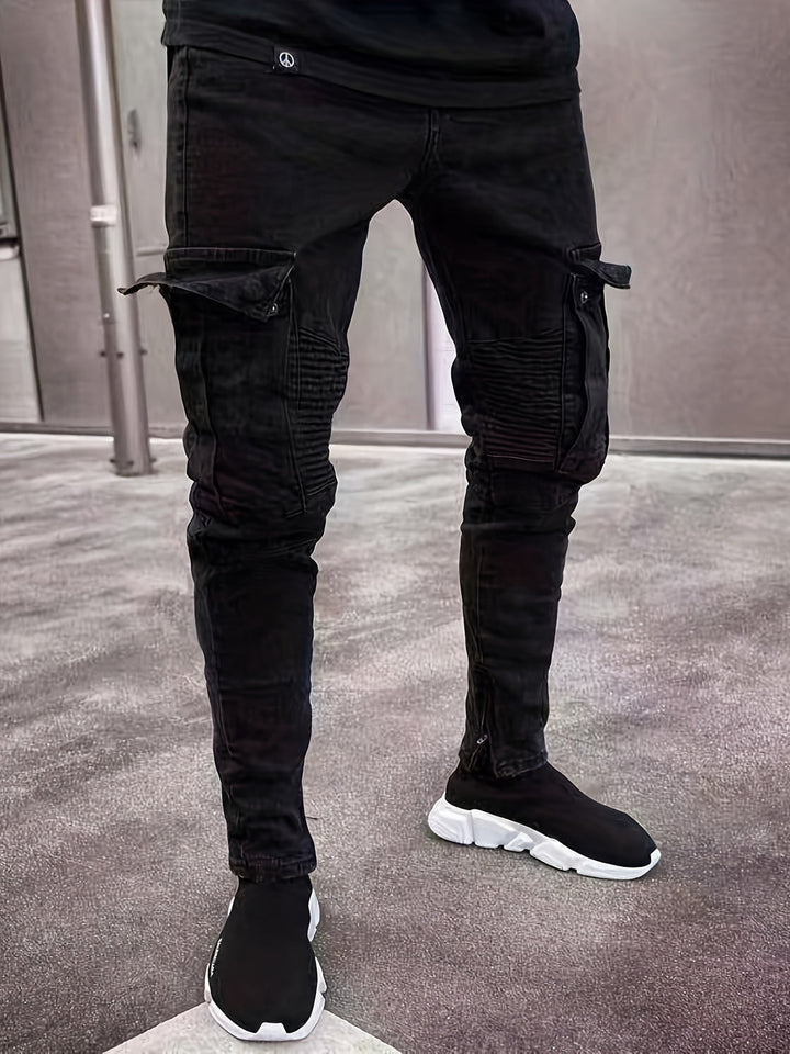 Jeans Cargo Uomo | Slim Fit & Denim Elasticizzato | Avventuroso & Confortevole