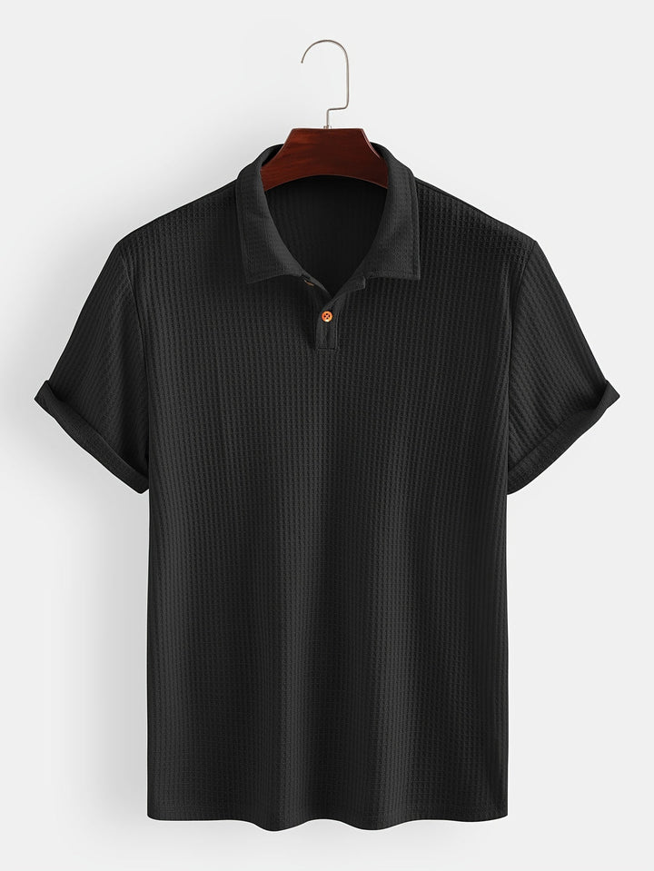 Camicia da uomo | Tessuto leggero con semi-trasparenza | Maniche corte | Modello estivo