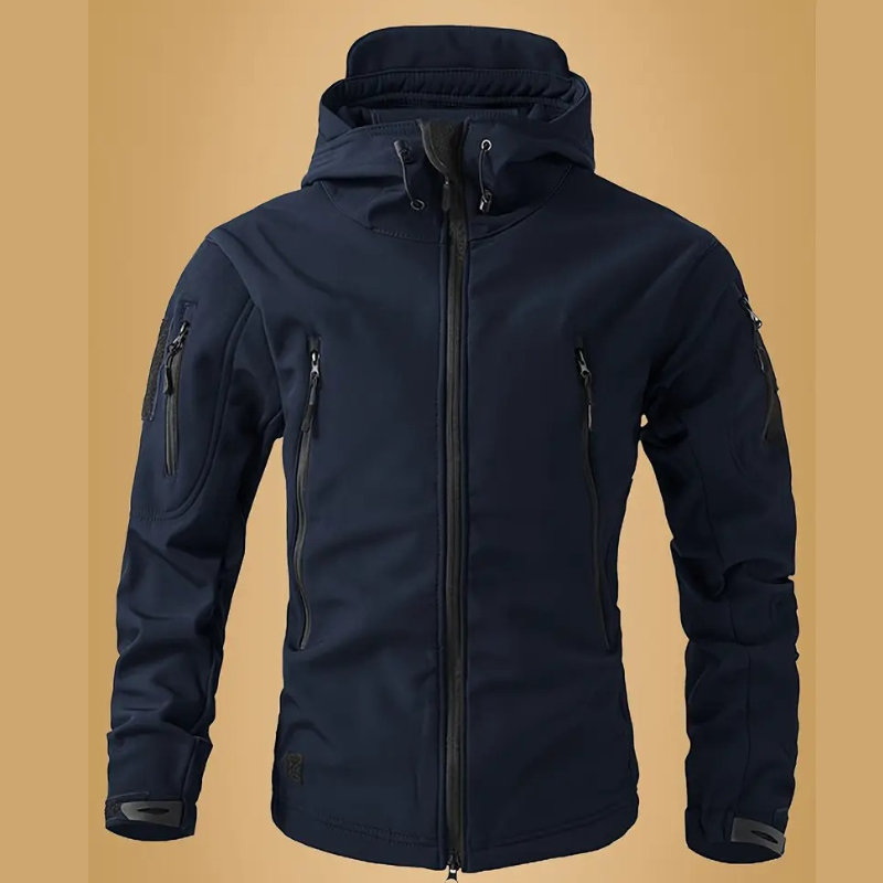 Giubbotto Uomo Invernale | Slim Fit Tattico | Softshell Antivento | Con Cappuccio