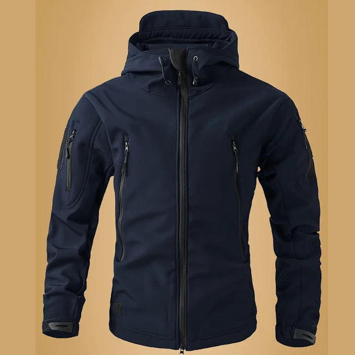 Giubbotto Uomo Invernale | Slim Fit Tattico | Softshell Antivento | Con Cappuccio