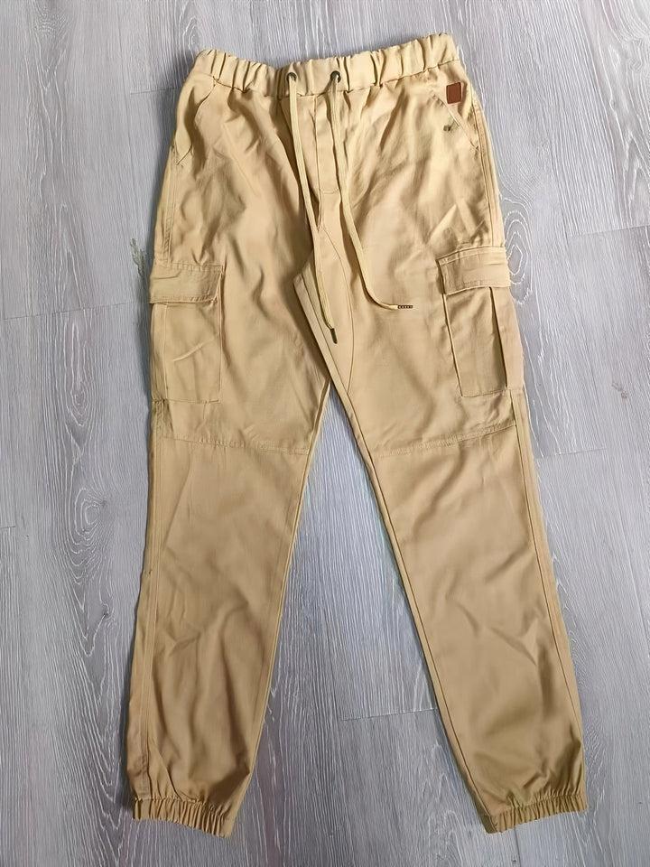 Pantaloni Cargo da Uomo | Casual & Confortevoli | 100% Cotone | Colore Unito con Tasche