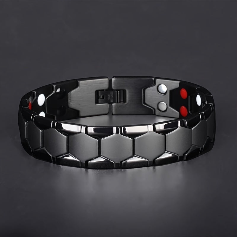 Bracciale da Uomo | Acciaio Titanio | Impermeabile & Regolabile | Design Elegante