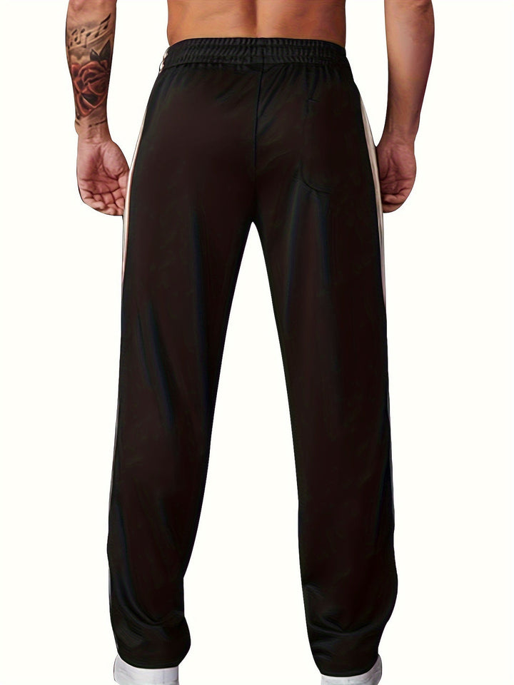 Pantaloni Sportivi da Uomo | Maglia & Leggeri | Fit Largo con Striscia Laterale | Casual & Allenamento