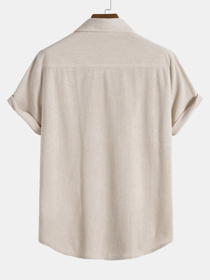 Completo Estivo Uomo | Camicia a Maniche Corte & Pantaloni Corti | Traspirante & Leggero | Poliestere