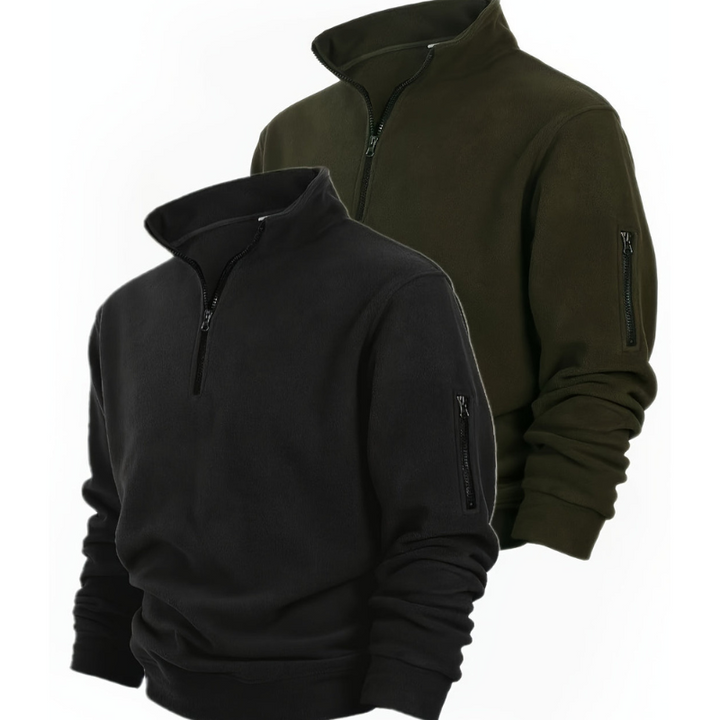 Maglioni Uomo | Felpa Henley a 2 pezzi con mezza zip | Casual