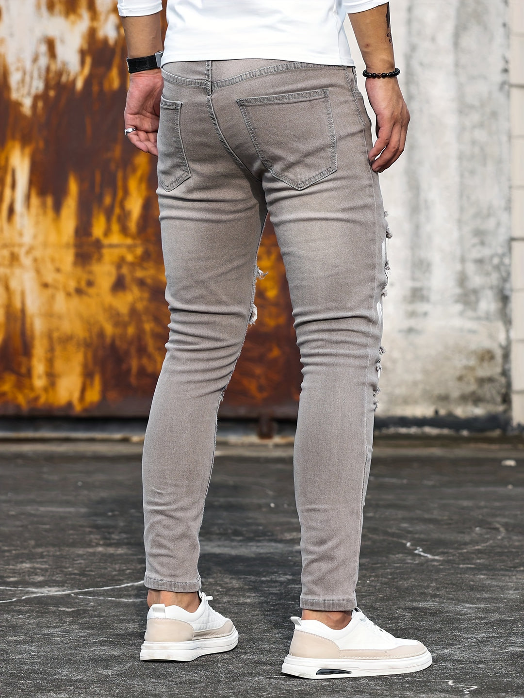 Jeans Patchwork da Uomo | Vestibilità Slim | Denim Stretch | Stile Trendy