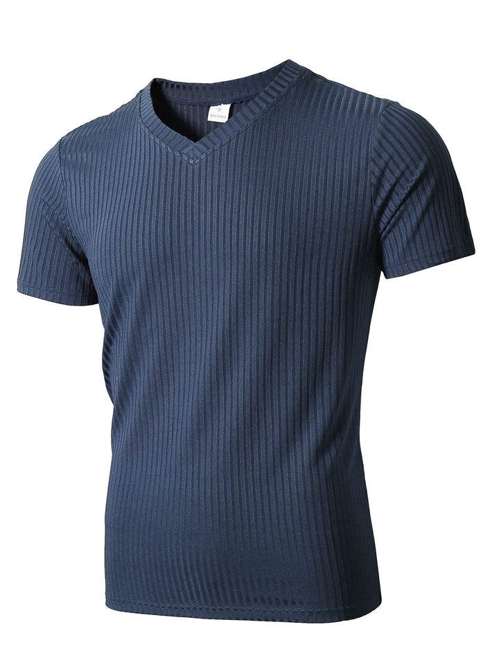 T-shirt da Uomo | Collo a V & Maniche Corte | Traspirante & Confortevole | Estate