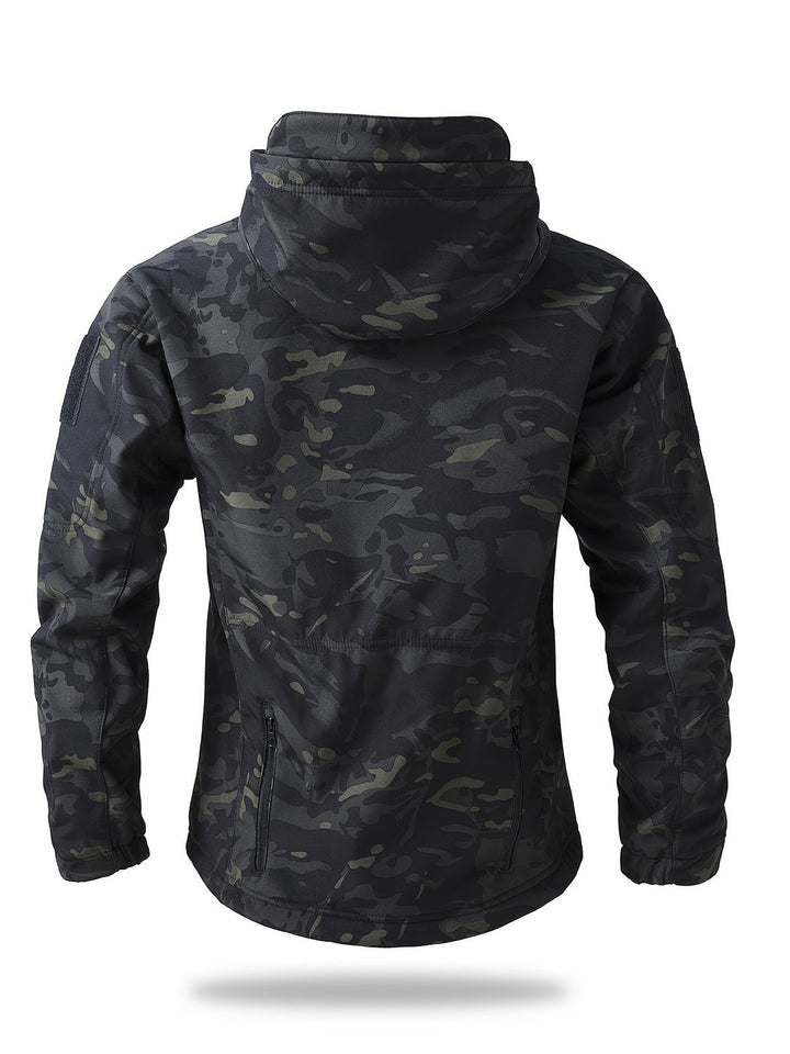 Giacca a vento da uomo | Traspirante & Tattica | Leggera & Elastica | Con Cappuccio & Zip