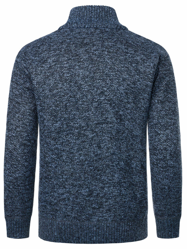 Cardigan casual da uomo | Chiusura con zip | Vestibilità regolare | Collo alto | Poliestere