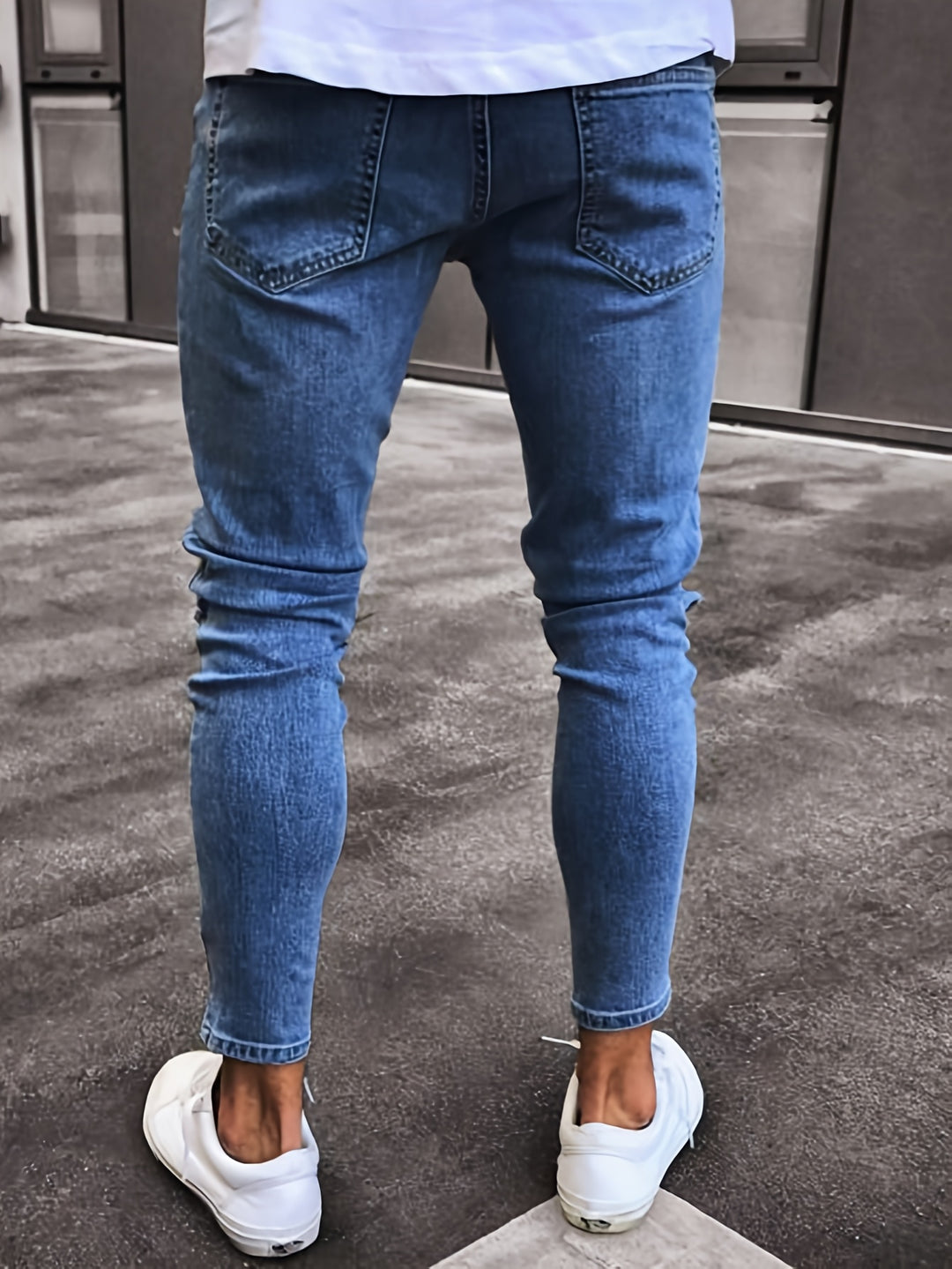 Jeans Uomo | Denim Elasticizzato | Dettagli Trendy e Strappati | Tutte le Stagioni