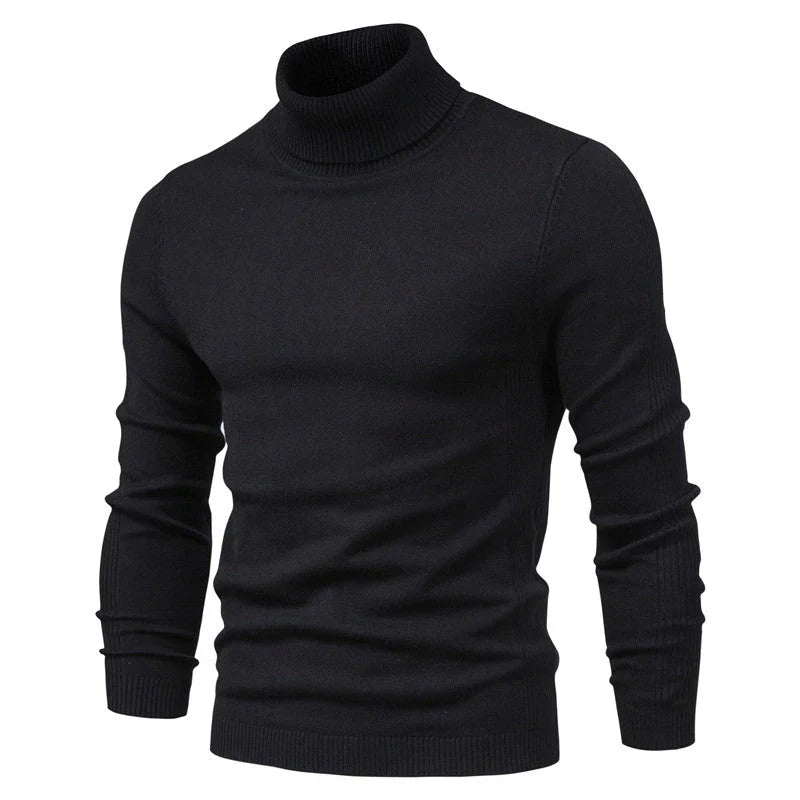 Maglione da uomo | Maglione a collo alto slim fit | Comodo maglione invernale