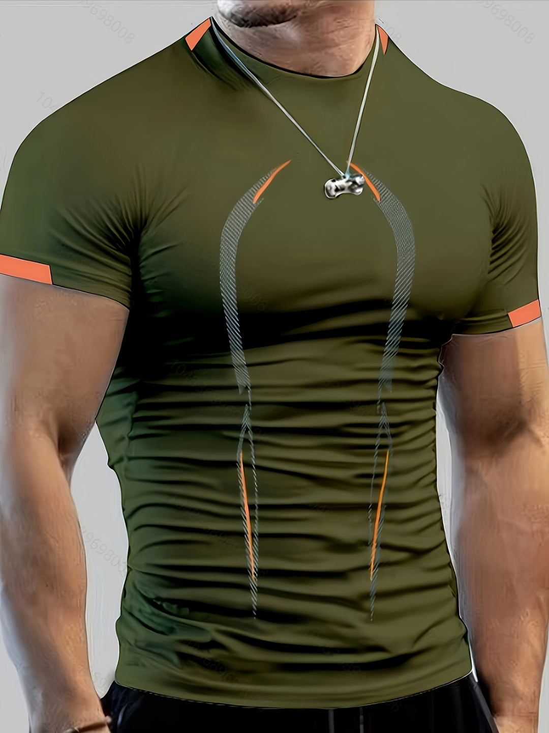 Maglietta Sportiva Uomo | Blocchi di Colore & Slim Fit | T-shirt Asciugatura Rapida con Collo Rotondo