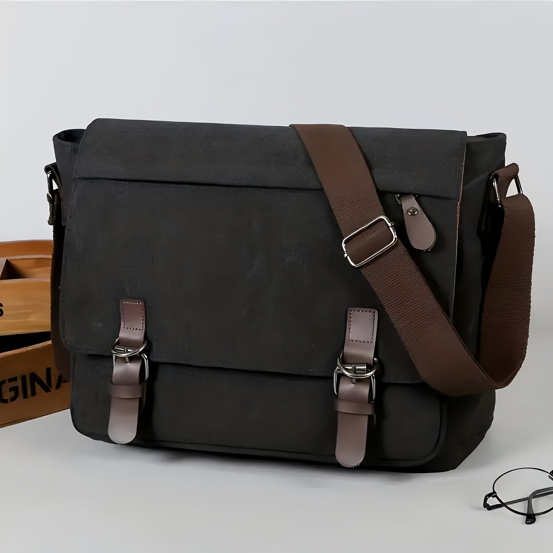 Borsa a Tracolla da Uomo | Robusta & Capiente con Scomparti Multipli | Tracolla Regolabile