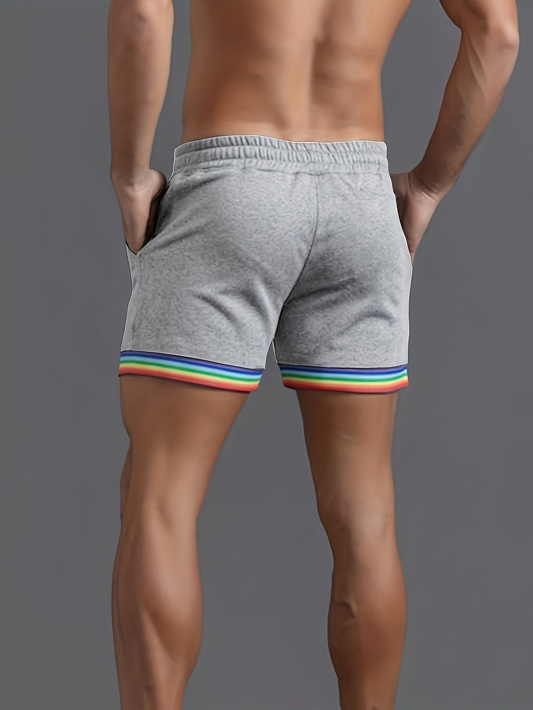 Short Sportivo Uomo | Strisce Arcobaleno | Corda & Tasche | Streetwear Estivo Casual