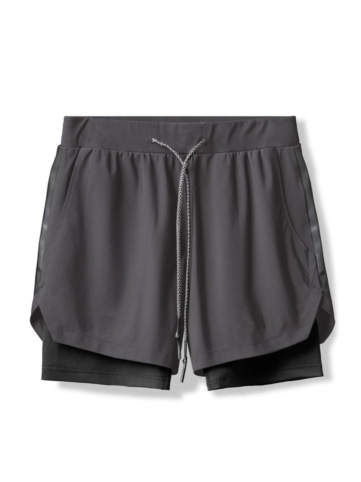Pantaloni Corti Doppio Strato 2-in-1 per Uomo | Leggeri, Elastici & Sportivi | Allenamenti Estivi