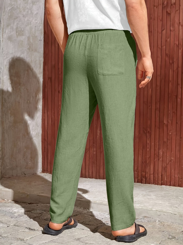 Pantaloni Uomo | Stile Old Money | Casual & Confortevoli | Vita con Corda