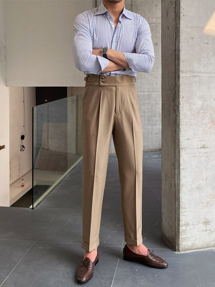 Pantaloni da Uomo | Vita Alta | Modello Gurkha | Elegante & Professionale