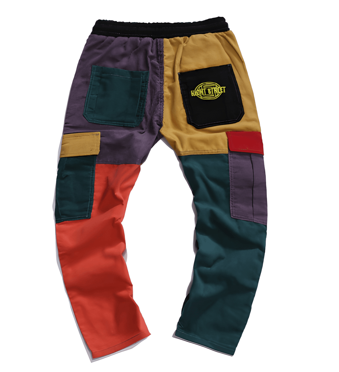 Pantaloni Jogger Uomo | Effetto Velluto a Coste | Vita Elastica & Patchwork | Poliestere